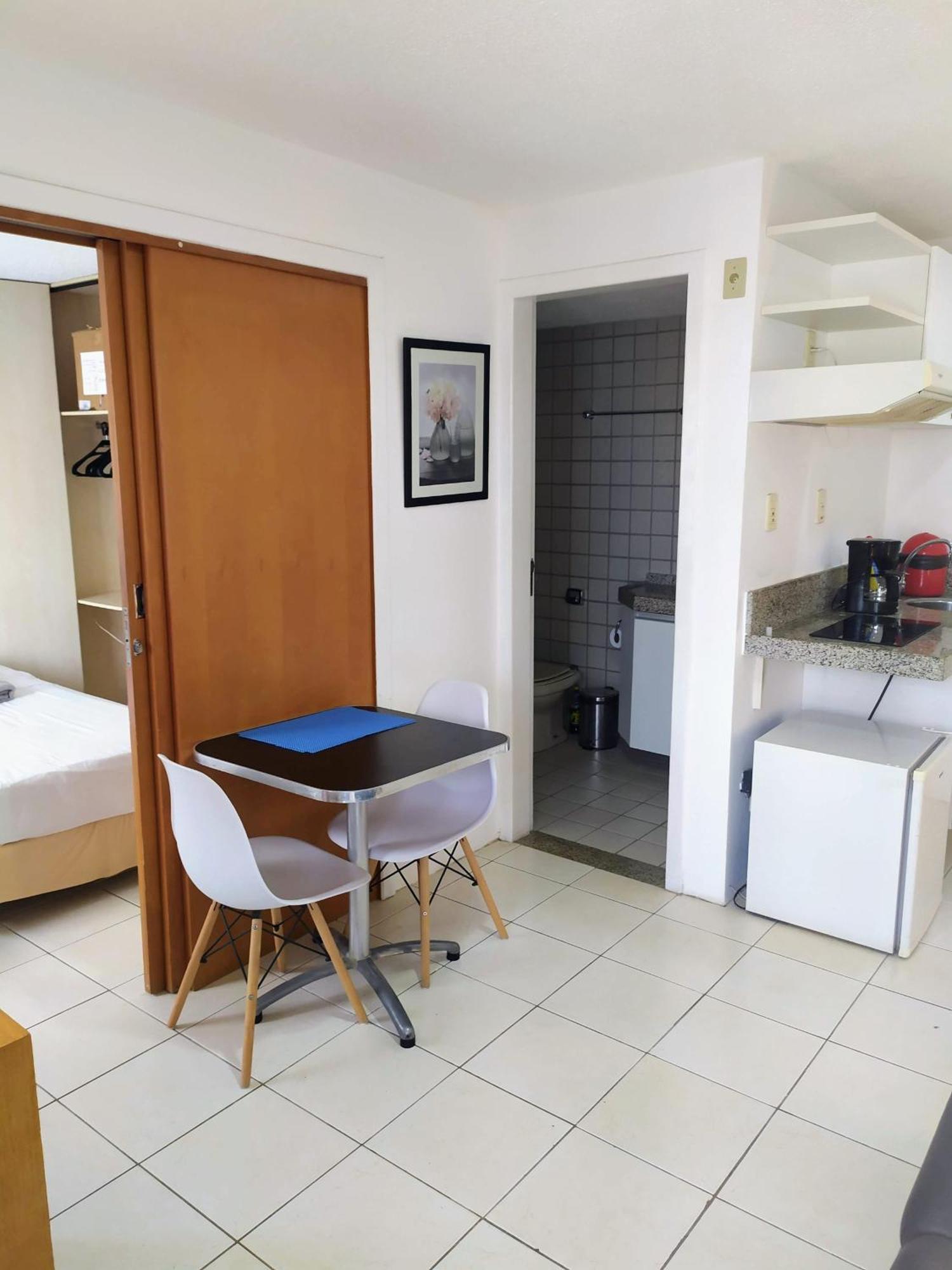 Vista Mar E Lagoa - Cozinha E Frigobar - Apartamento Flat Proximo A Praia Sao Luis (Maranhao) Exterior foto