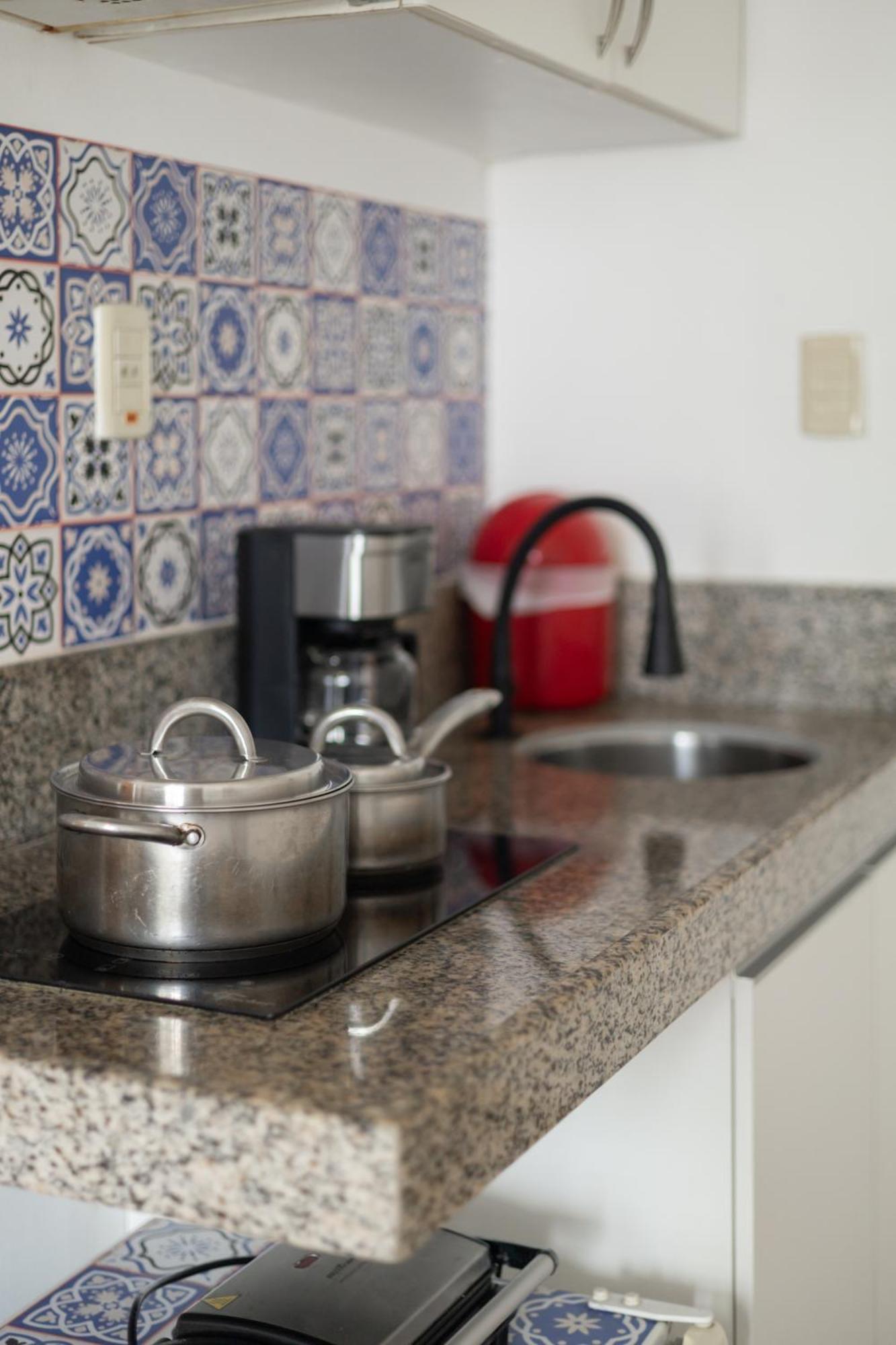 Vista Mar E Lagoa - Cozinha E Frigobar - Apartamento Flat Proximo A Praia Sao Luis (Maranhao) Exterior foto